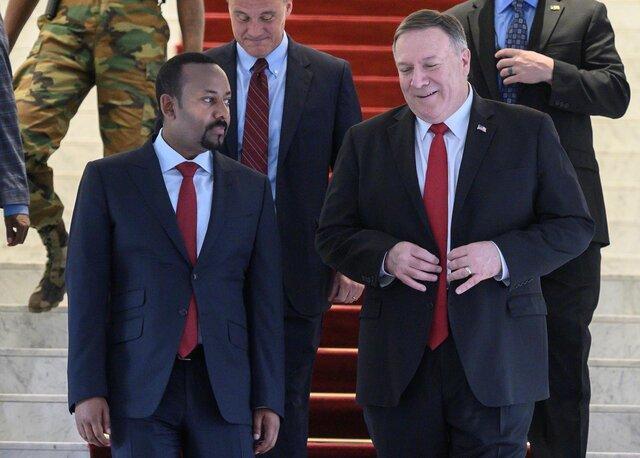 پامپئو با نخست وزیر اتیوپی ملاقات کرد