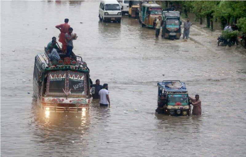 نگرانی از خطر باران های موسمی سیل آسا در پاکستان